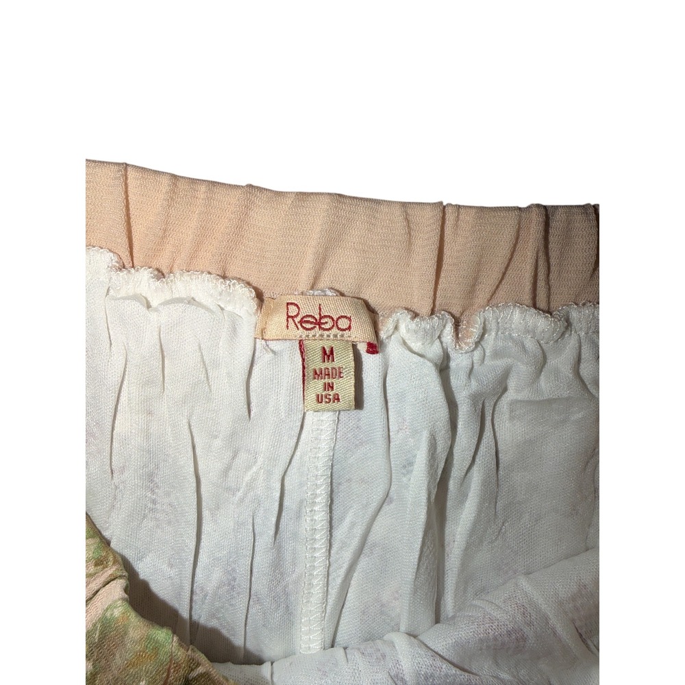 Reba Boho Skirt Cottagecore Women's Tiered Maxi Floral Silk Cotton Blend Size M - Picture 5 of 11